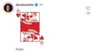 Screengrab of Batista's comment (source: Mercedes Mone's Instagram account)